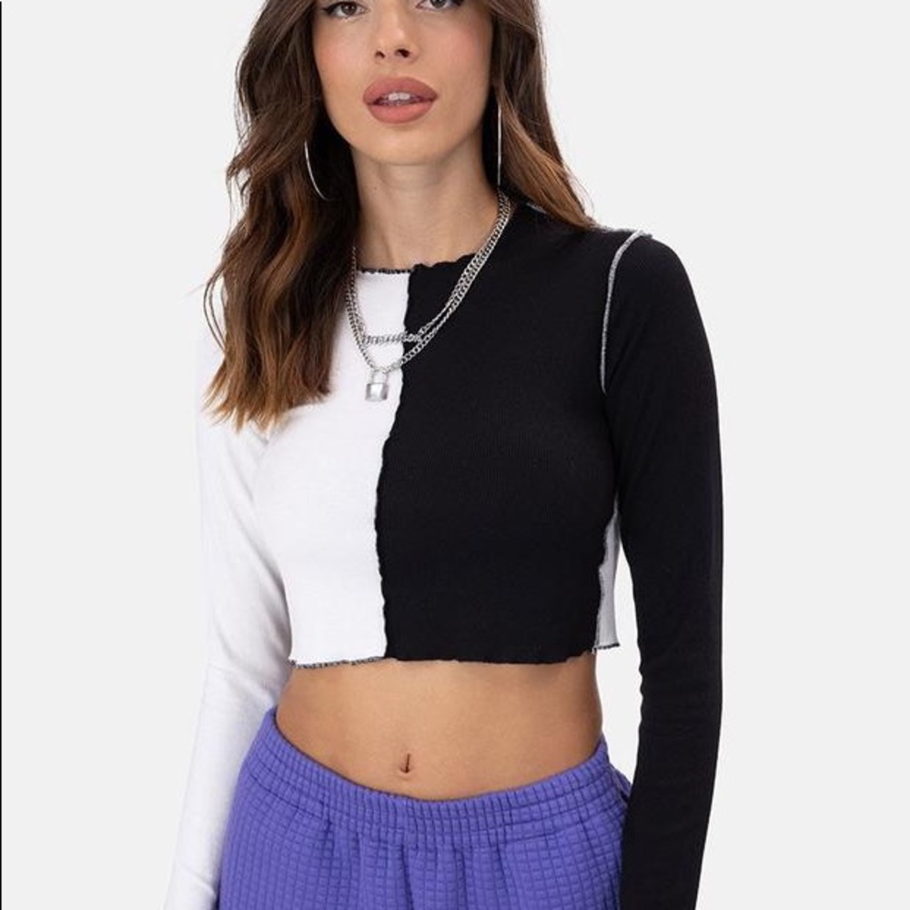Ripples color block tee